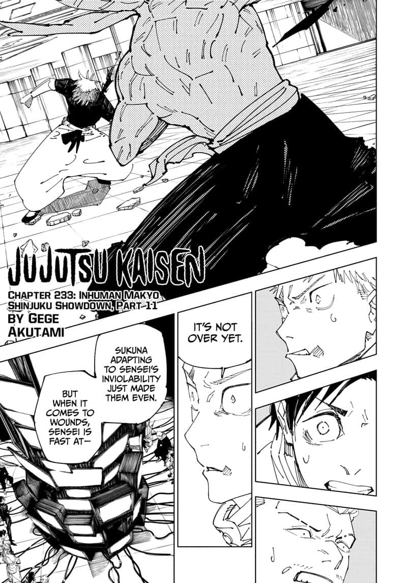 Jujutsu Kaisen, Chapter 233 - Jujutsu Kaisen Manga Online