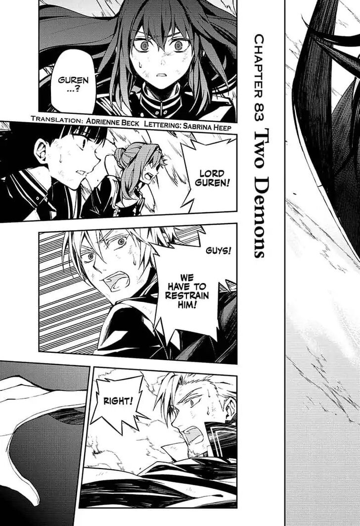 Seraph of the End Manga, Chapter 83
